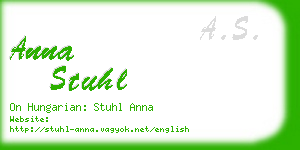 anna stuhl business card